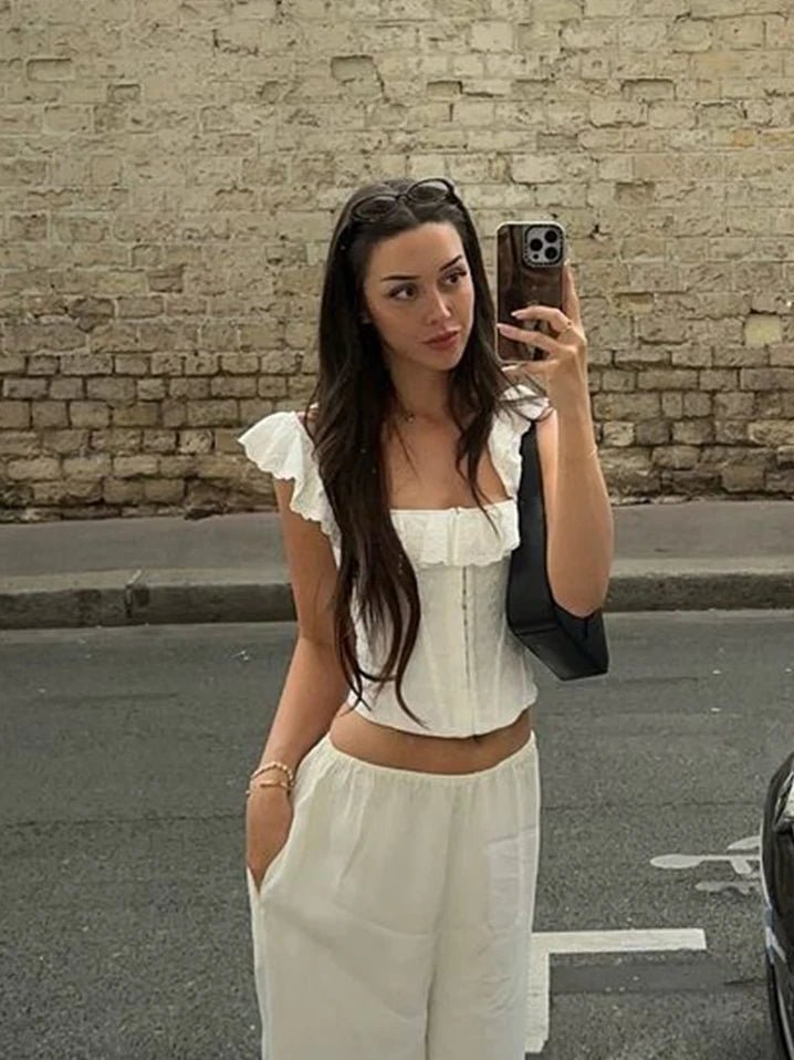 ZEYA - Johanna Ruffled Corset Top