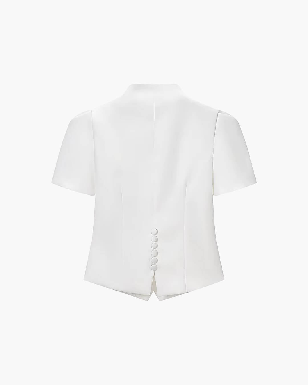 Leah top con botones y cuello alto