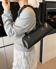 Julia Vintage Faux Leather Baguette Bag