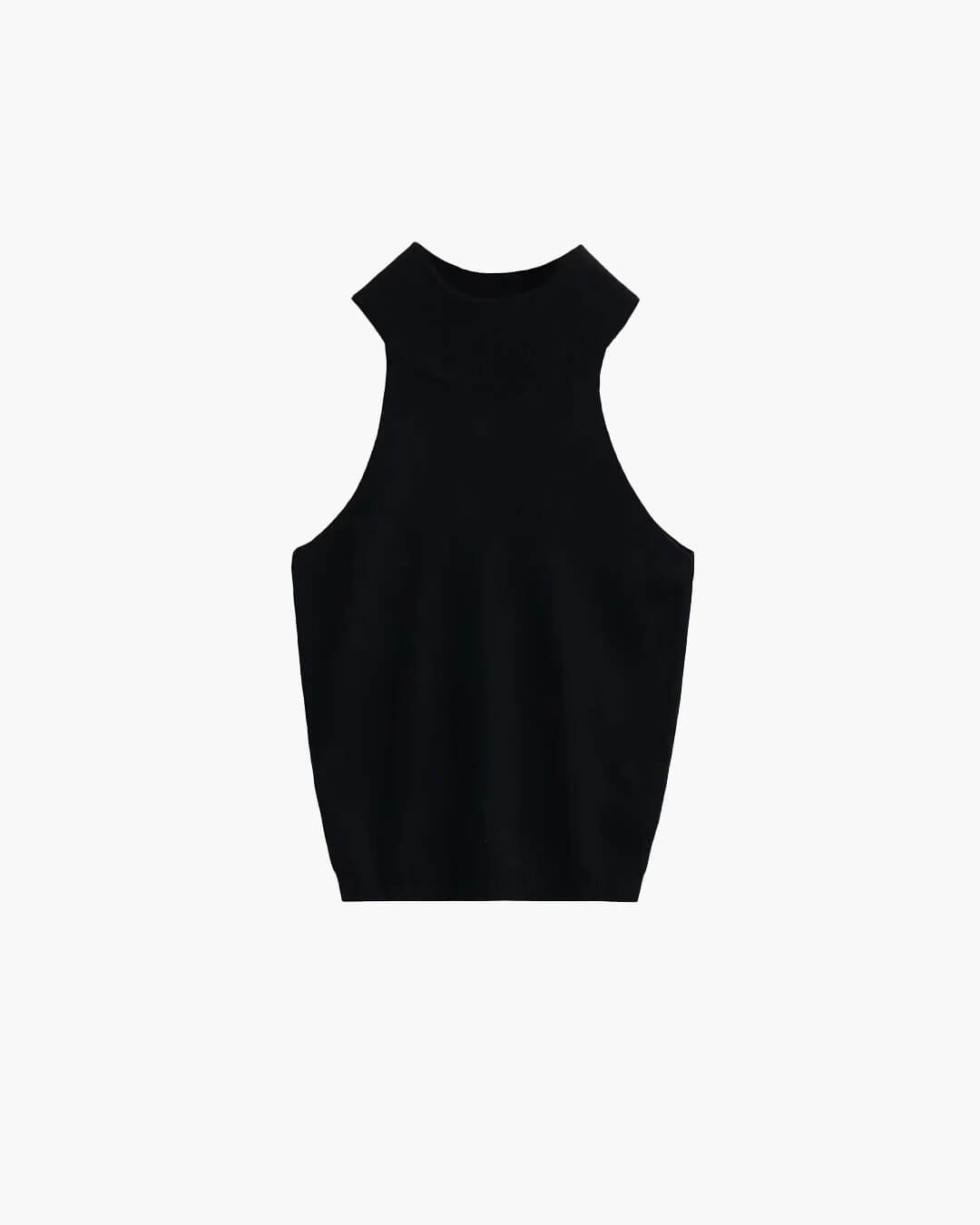 ZEYA - Juliette Halter Neck Sleeveless Knit Crop Top