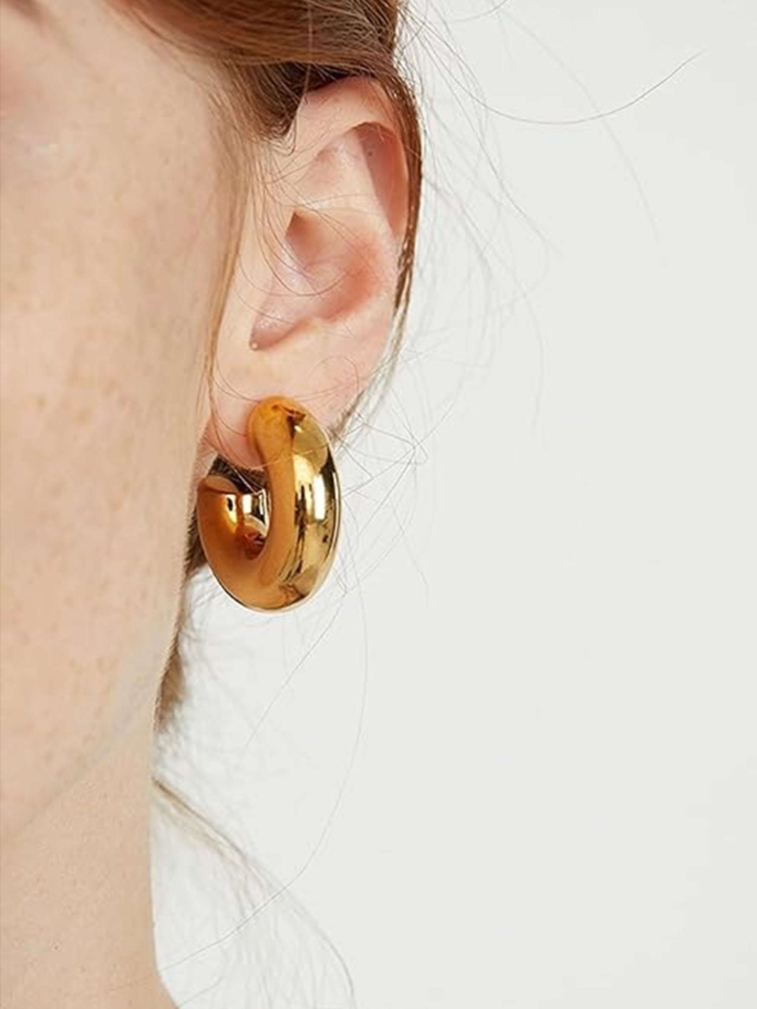 ZEYA - Kallie Gold Chunky Hoop Earrings