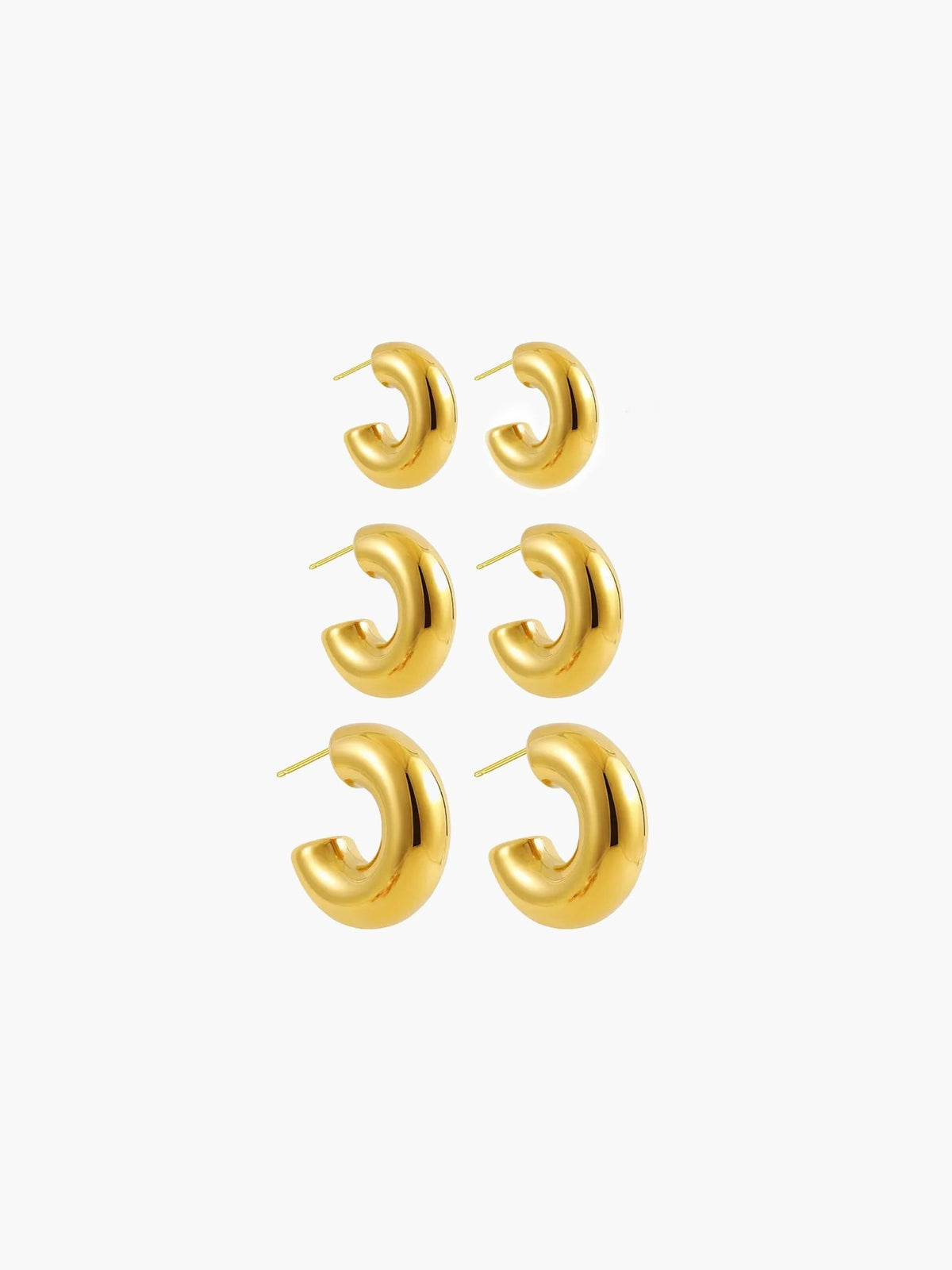 ZEYA - Kallie Gold Chunky Hoop Earrings