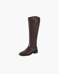 Botas de cuero sintético hasta la rodilla Kara