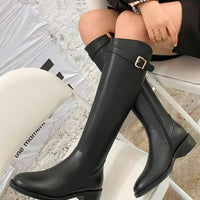 Botas de cuero sintético hasta la rodilla Kara