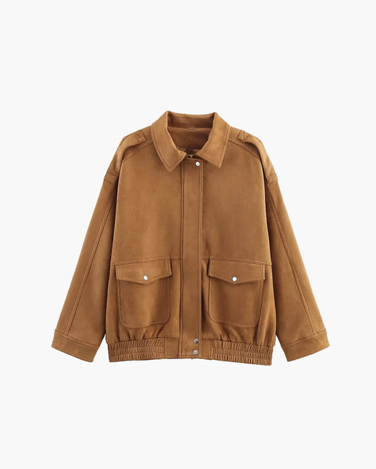 ZEYA - Kayla Suede Bomber Jacket