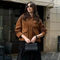 Chaqueta bomber de ante sintético Kayla