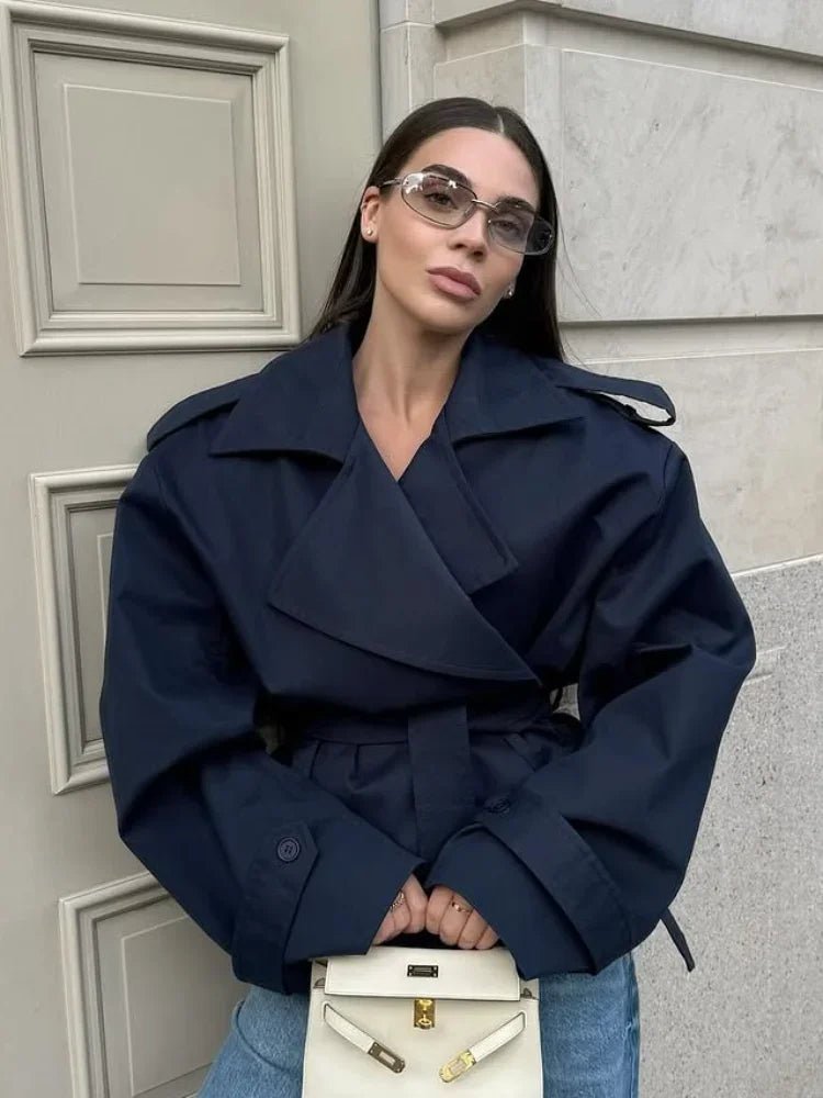 ZEYA - Kelly Belted Cropped Trench Coat