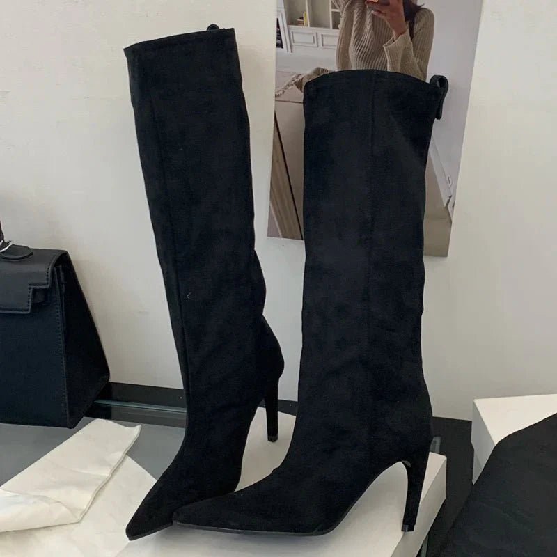 ZEYA - Kendra Suede Knee High Boots