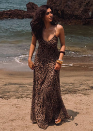 Lara Leopard Print Maxi Dress