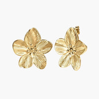 Pendientes llamativos de flor Lea