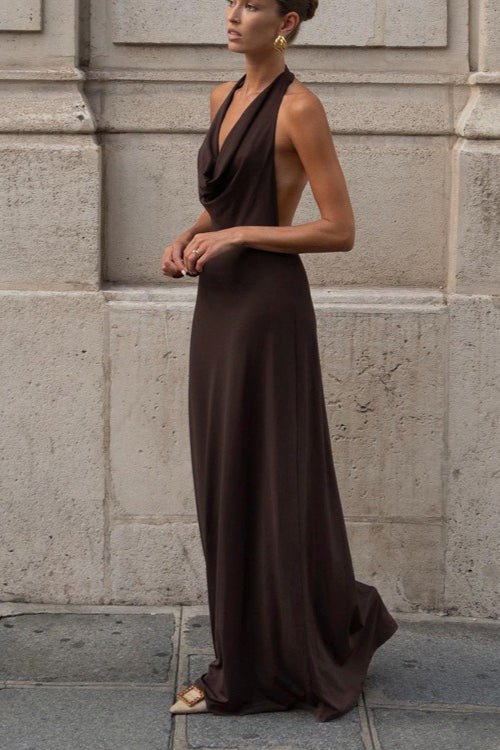 ZEYA - Leah Halter Backless Maxi Dress