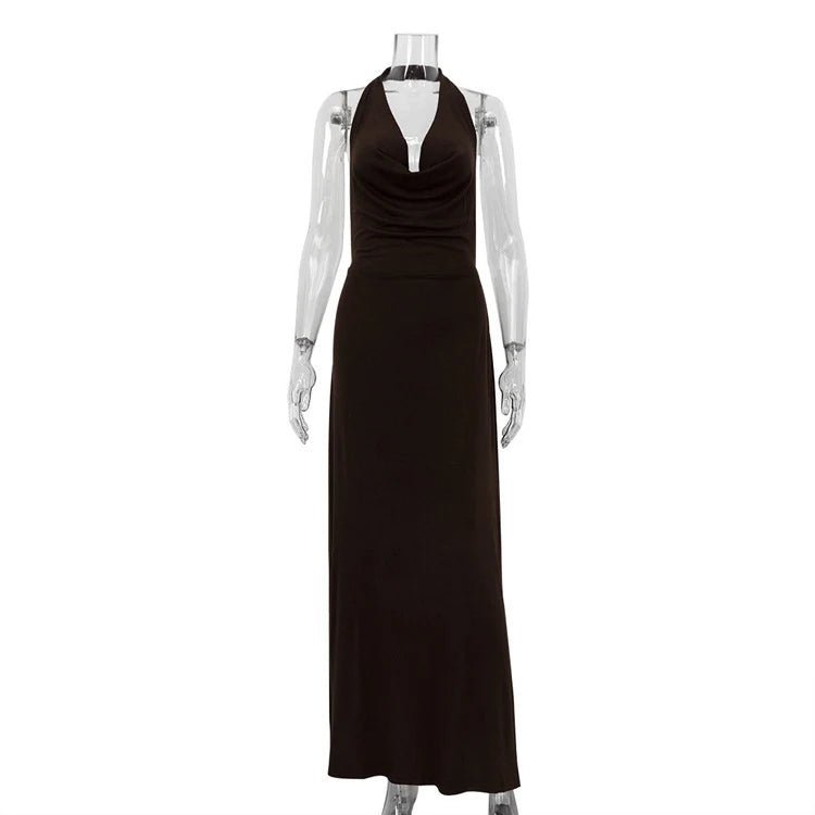 ZEYA - Leah Halter Backless Maxi Dress