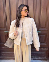 Chaqueta acolchada bordada Leonie