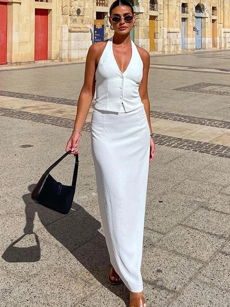 ZEYA - Lianne Halter Maxi Skirt Set
