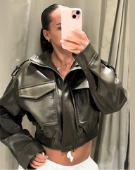 Chaqueta de cuero sintético Lilo