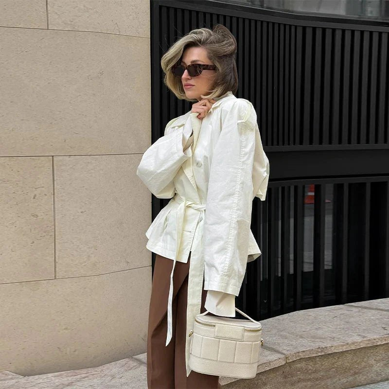 ZEYA - Linda Stand Collar Trench Coat