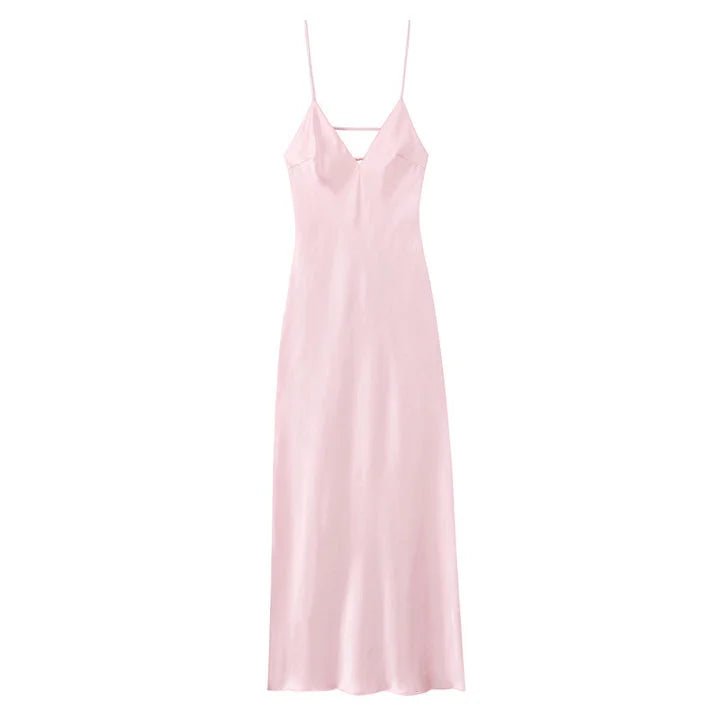 ZEYA - Liora Satin Backless Maxi Dress