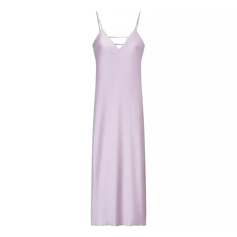ZEYA - Liora Satin Backless Maxi Dress