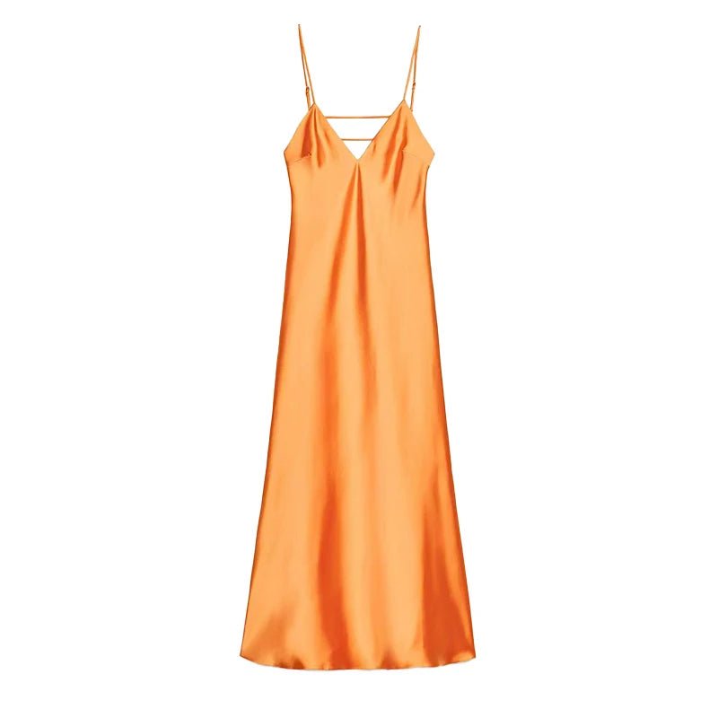 ZEYA - Liora Satin Backless Maxi Dress