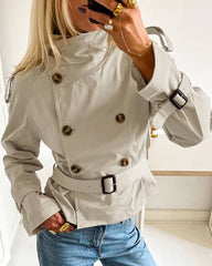 Gabardina corta Lisa