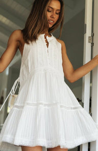 Vestido mini boho sin mangas Loredana