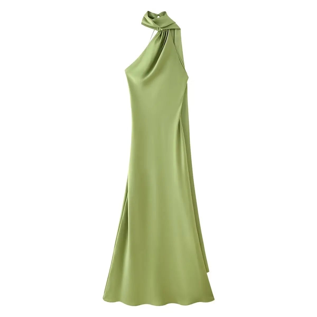 ZEYA - Loredana Halter Silk Satin Maxi Dress
