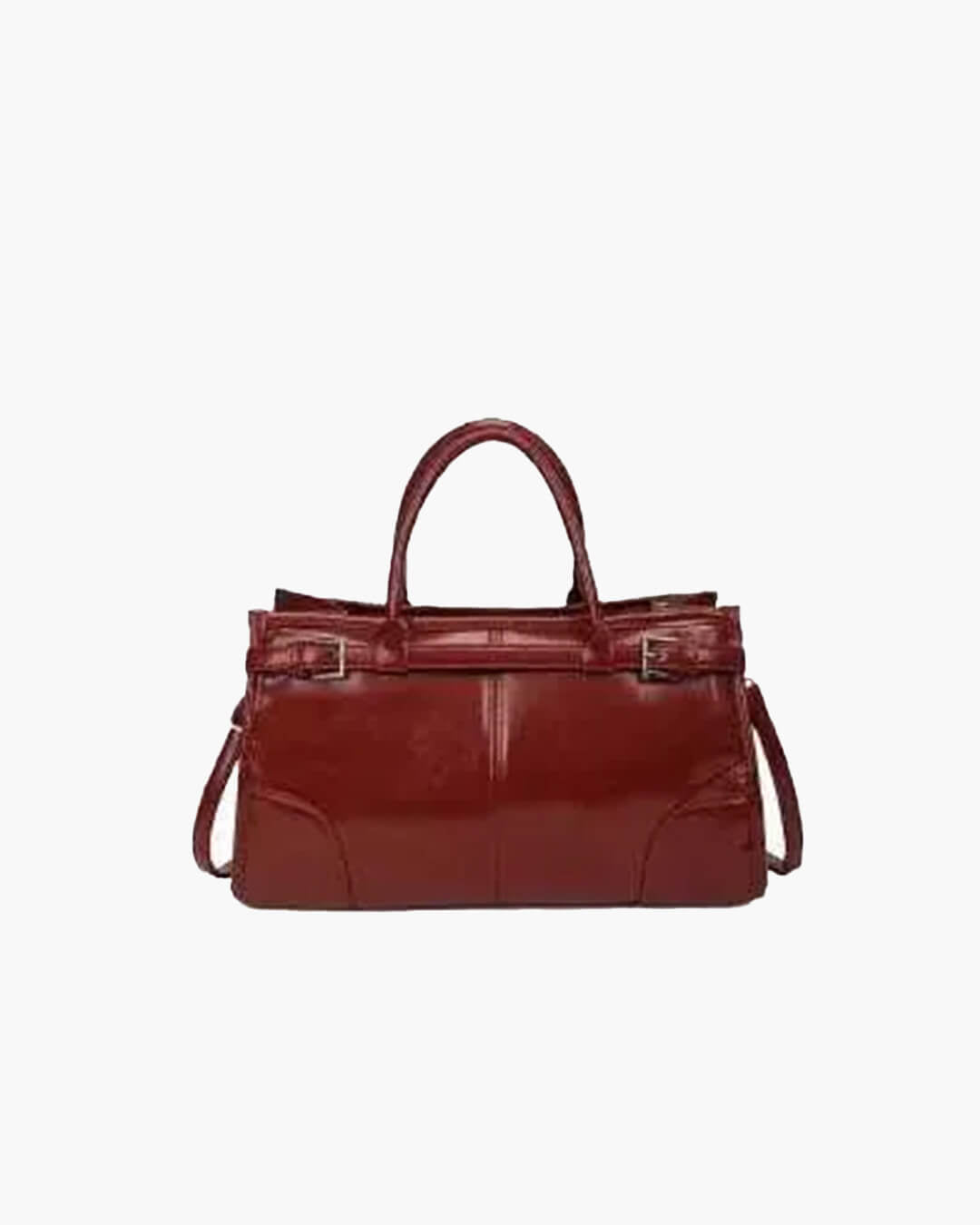 ZEYA - Lorena Leather Shoulder Bag with Belt Detail