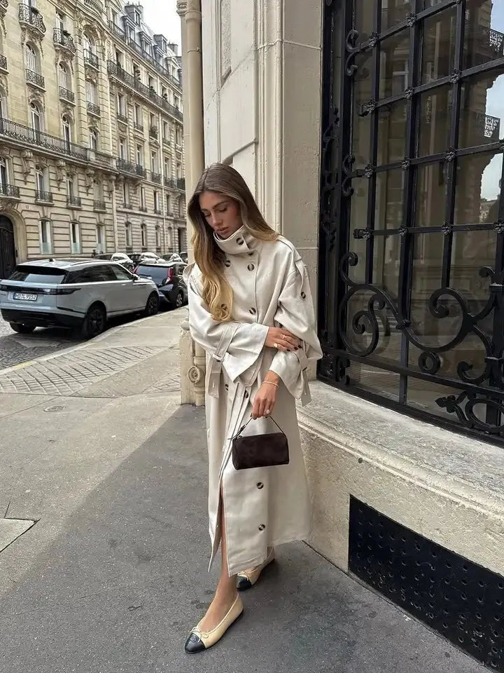 ZEYA - Lucy Long Belted Trench Coat