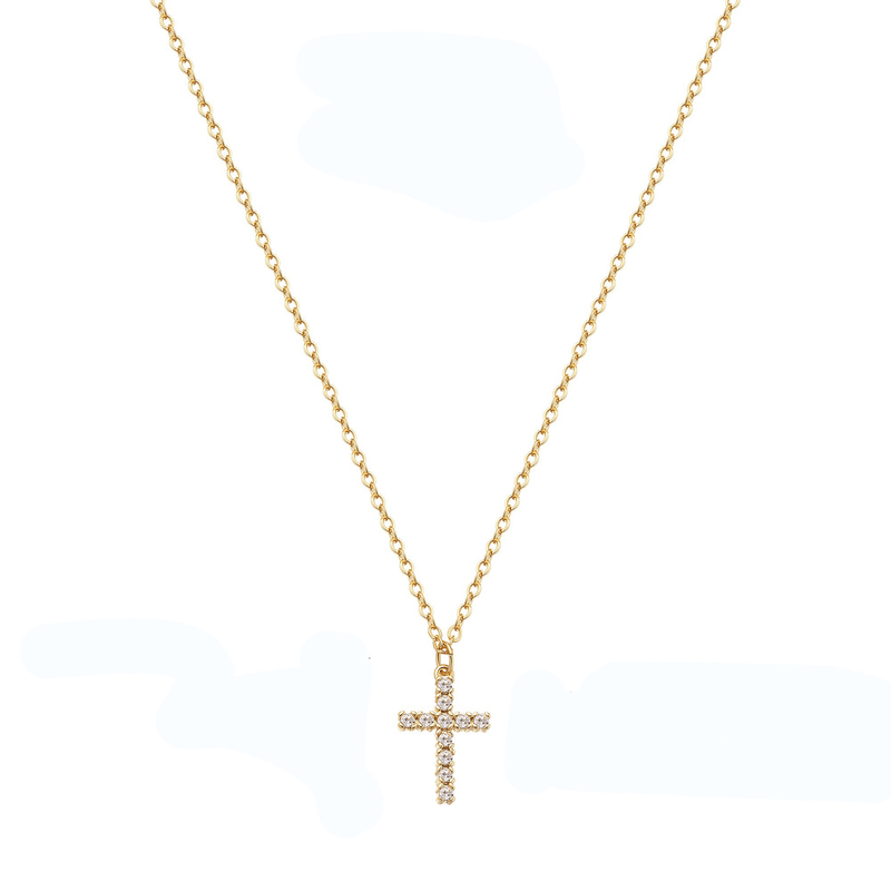 ZEYA - Lucy Zircon Cross Pendant Necklace