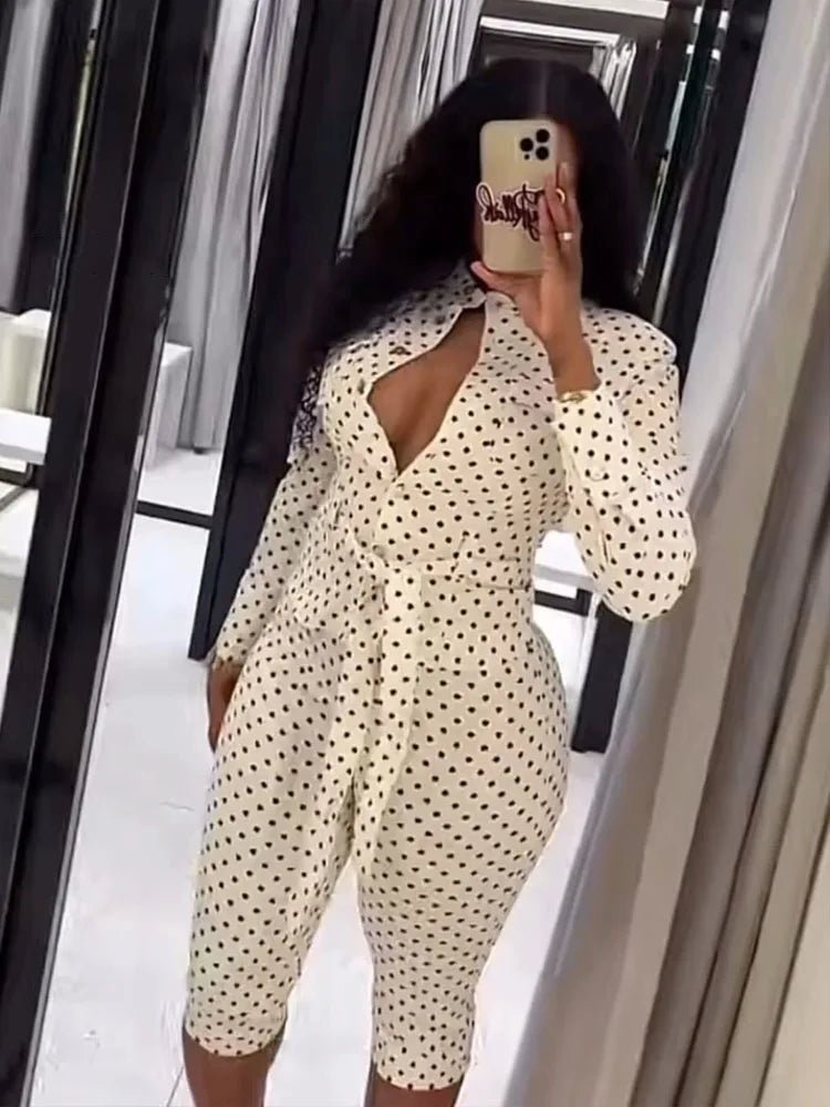 ZEYA - Maelle Polka Dot Two - Piece Suit Set