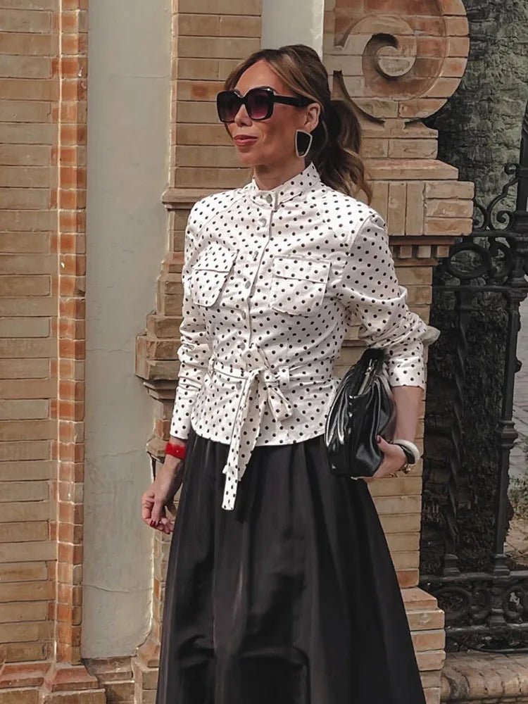 ZEYA - Maelle Polka Dot Two - Piece Suit Set