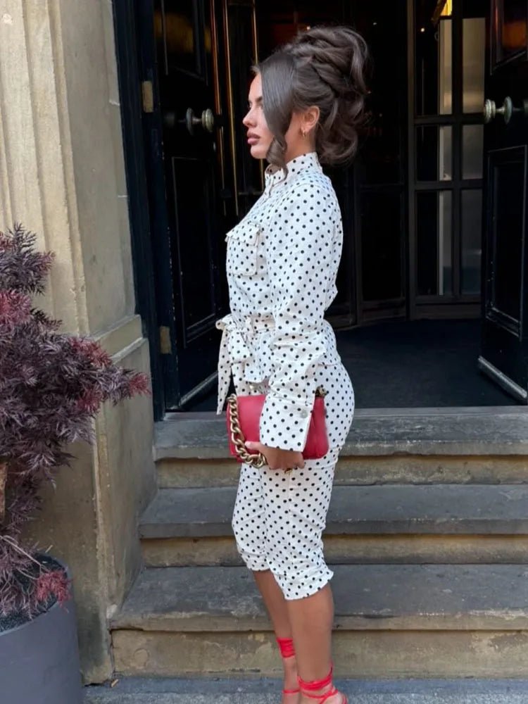 ZEYA - Maelle Polka Dot Two - Piece Suit Set