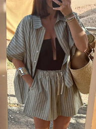 Conjunto de shorts a rayas Mara