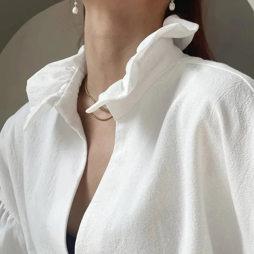 ZEYA - Mara V-Neck Puff Sleeve Blouse