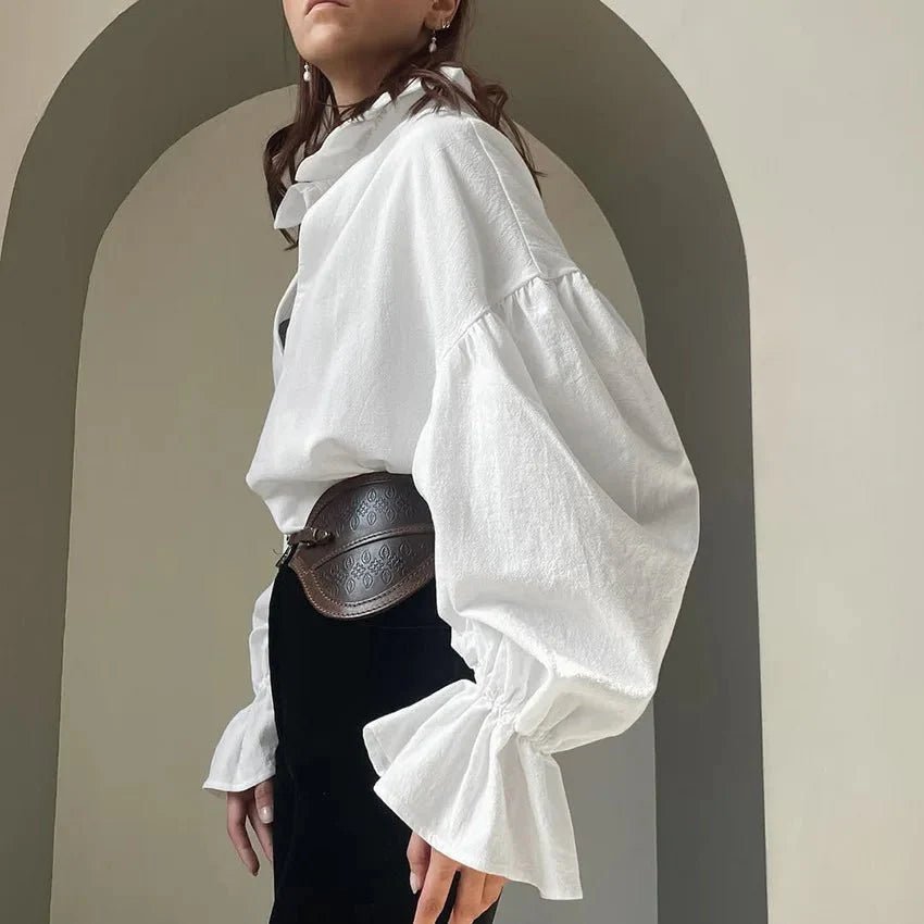 ZEYA - Mara V-Neck Puff Sleeve Blouse