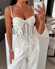 Marcella Lace Sheer Bustier Cami