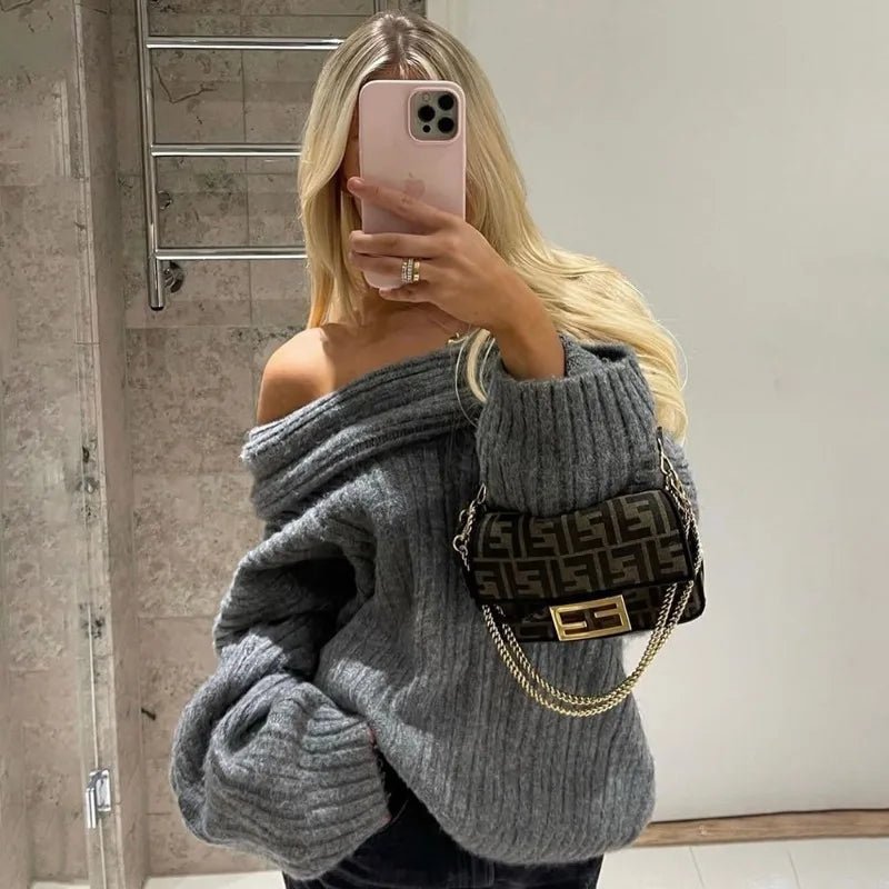 ZEYA - Margaux Off - Shoulder Knit Sweater