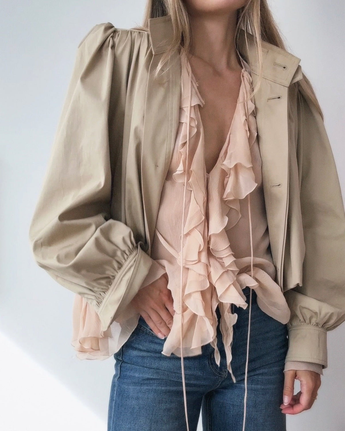 ZEYA - Margot Cropped Pleated Jacket