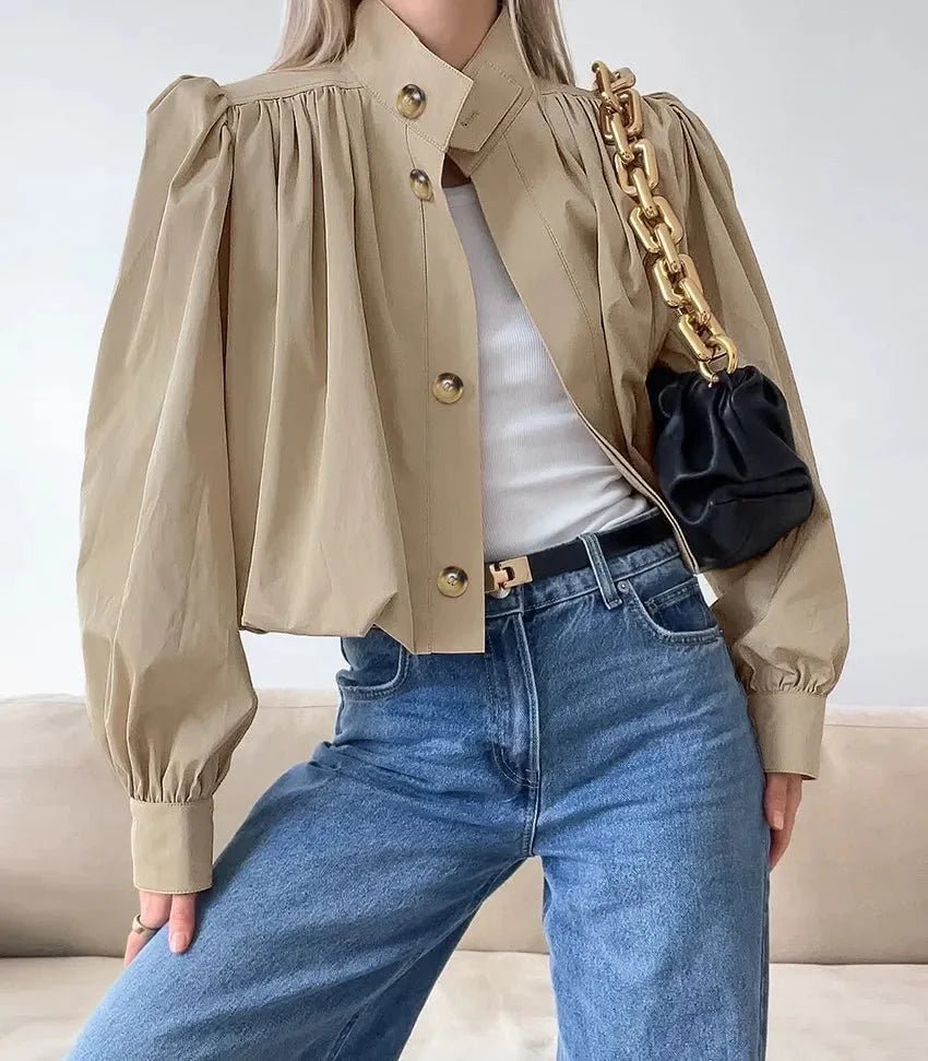 ZEYA - Margot Cropped Pleated Jacket