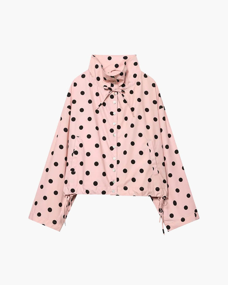 ZEYA - Margot Polka Dot High Collar Jacket