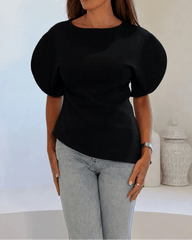 Afra Tricot Balloon Sleeve Top