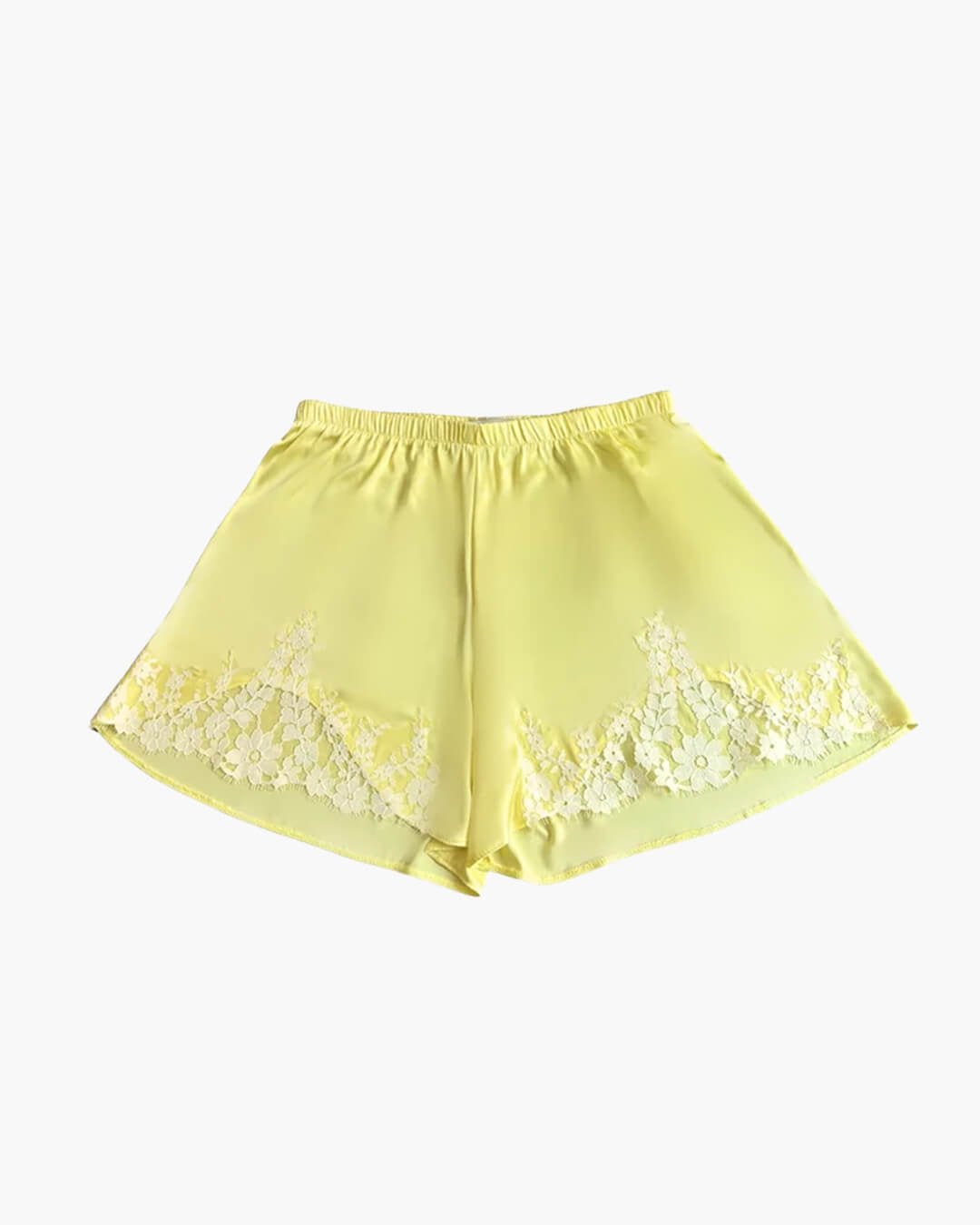 ZEYA - Maridot Lace Patchwork Satin Shorts