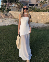 Mary vestido maxi asimétrico