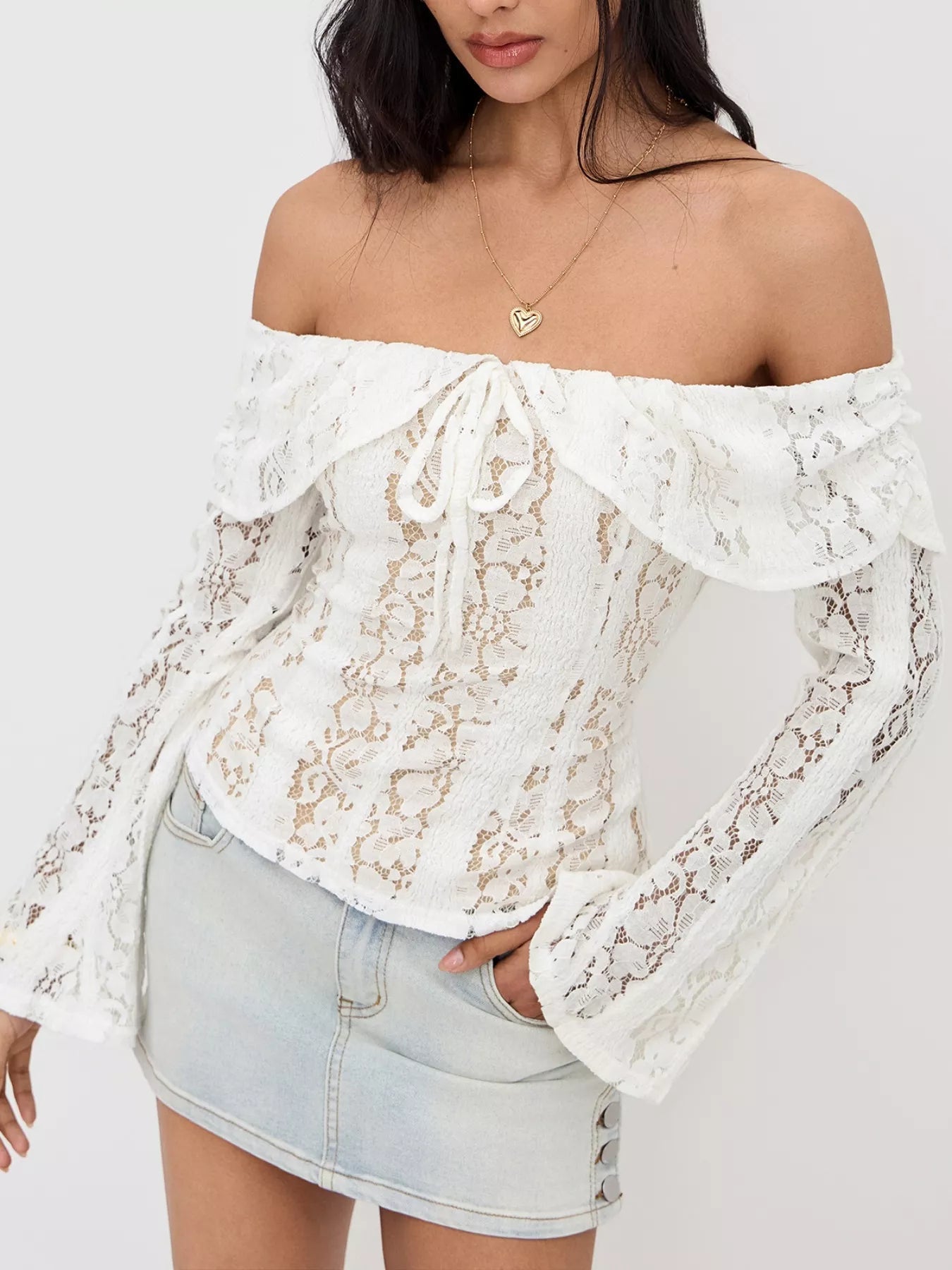 ZEYA - Matilda Off - Shoulder Lace Top