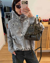 Melanie Paisley Chaqueta de punto con cremallera