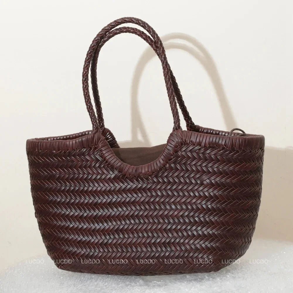 ZEYA - Melisande Woven Leather Tote Bag