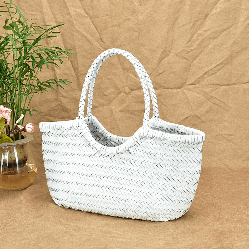 ZEYA - Melisande Woven Leather Tote Bag