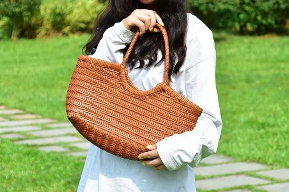 ZEYA - Melisande Woven Leather Tote Bag