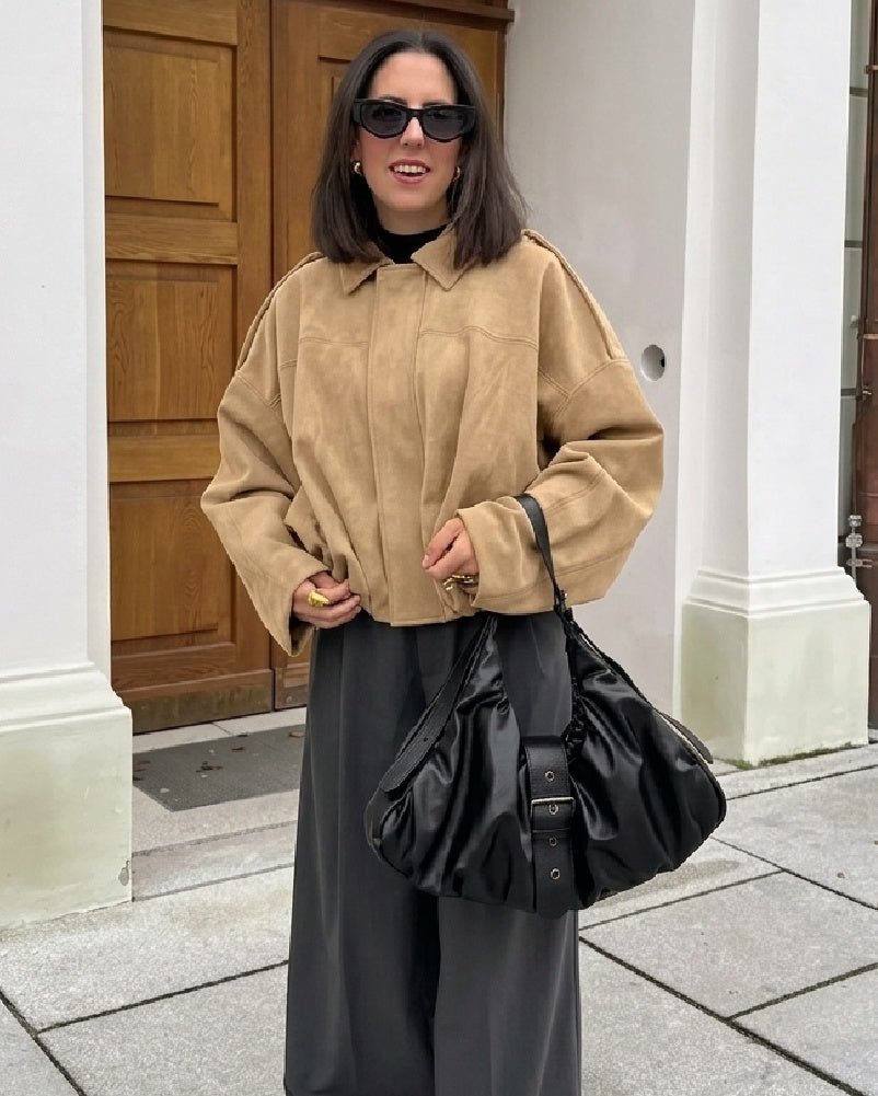 ZEYA - Mia Suede Oversized Zip Jacket