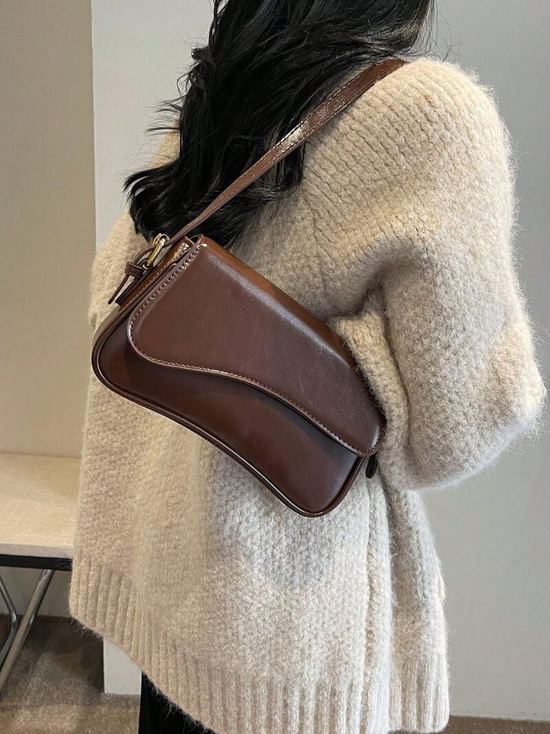 Zeya - Mila Shoulder Saddle Bag Silver Regular